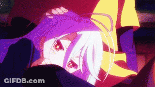 Girl With White Hair Holding Pink Donut GIF