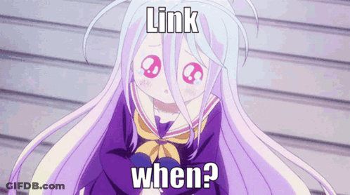Girl With White Hair Meme Saying Link When GIF