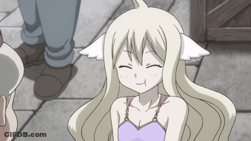 Girl With Wings On Ears Smiling GIF