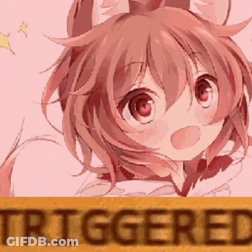 Girl With Word Triggered GIF