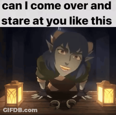 Girl With Words Can I Come Over And Stare At You Like This GIF