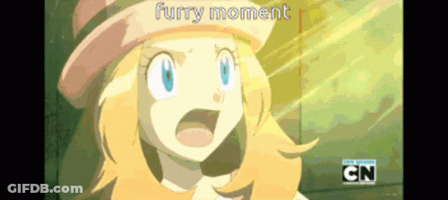 Girl With Words Furry Moment GIF