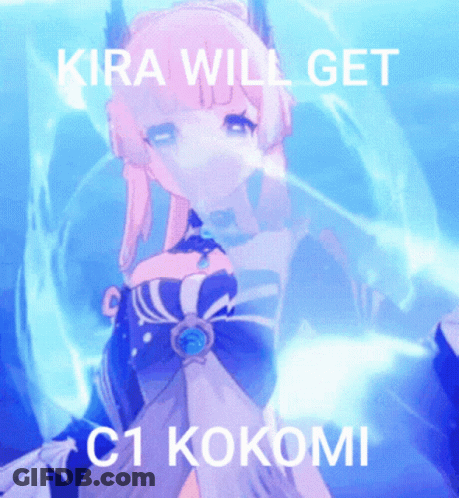 Girl With Words Kira Will Get C1 Kokomi GIF