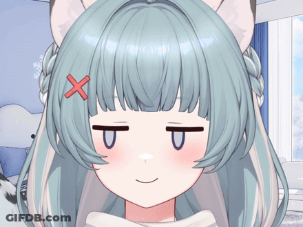 Girl With X On Hair Close Up GIF