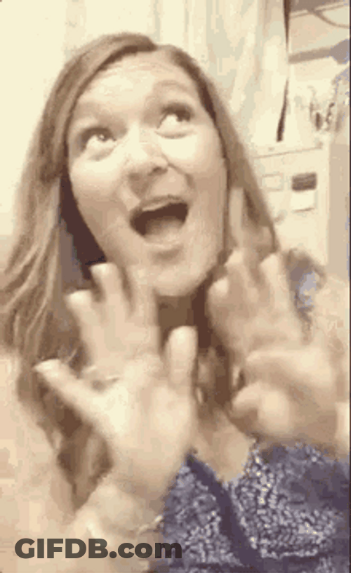 Girl Woot Woot While Looking Around GIF