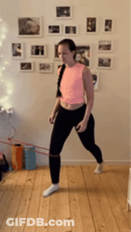 Girl Workout Single Leg Deadlift Bend Knee GIF