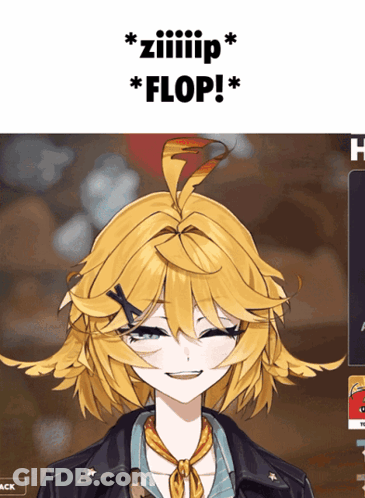 Girl Ziiiiiip * Flop * GIF