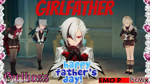 Girlfather Father's Day Card GIF