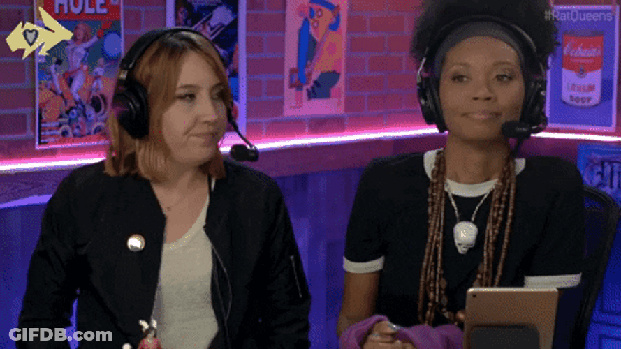 Girls Copy Each Others Word GIF
