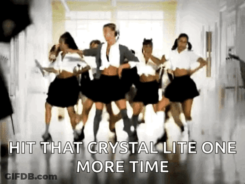 Girls Dancing Hit That Crystal Lite One More Time GIF