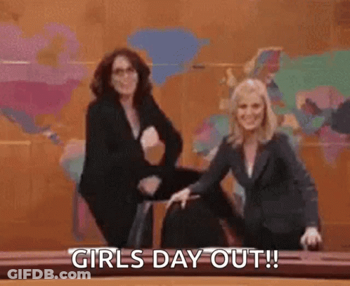 Girls Day Out Two Women Sitting GIF