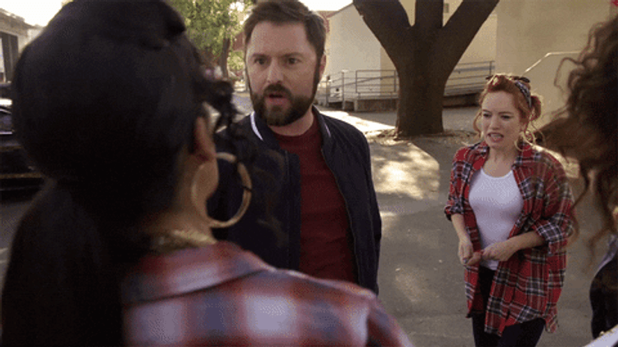 Girls Gang Stabbing Man GIF