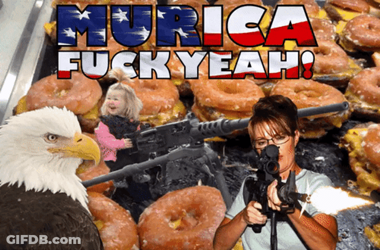 Girls Holding A Gun Merica Murica GIF