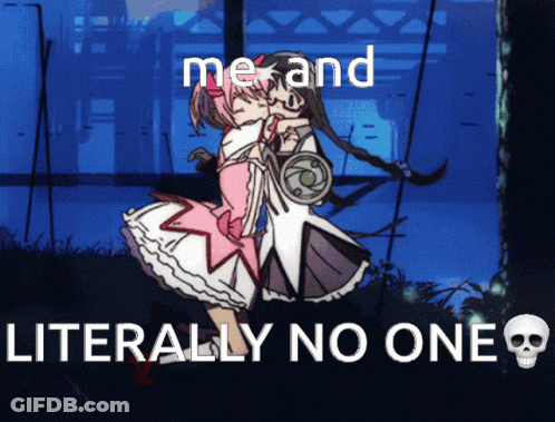 Girls Hugging With No One GIF