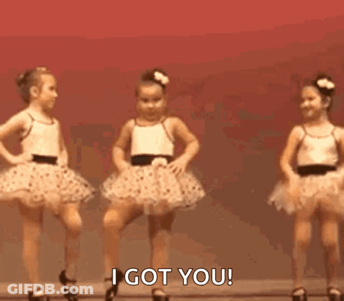 Girls In Tutus Dancing Saying I Got You GIF