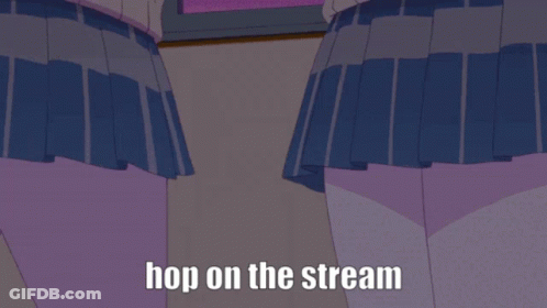 Girls Legs Hop On The Stream GIF