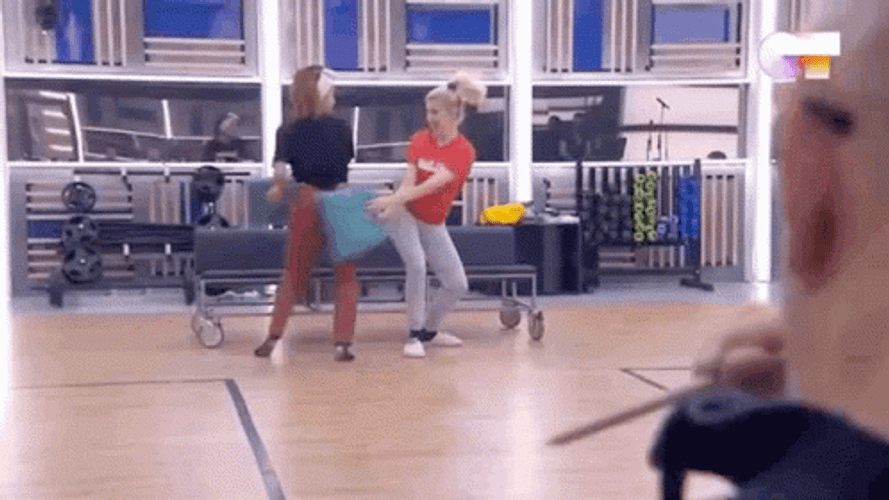 Girls Pillow Fighting GIF