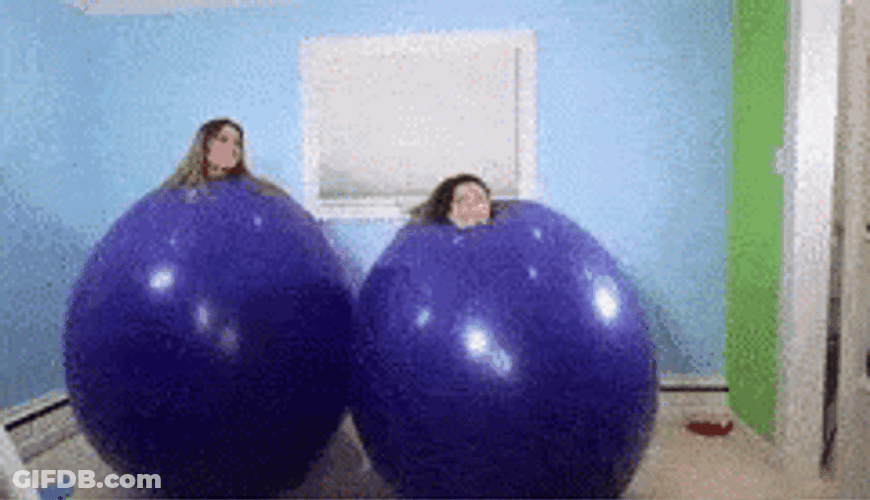 Girls Playing Bouncing Ball GIF