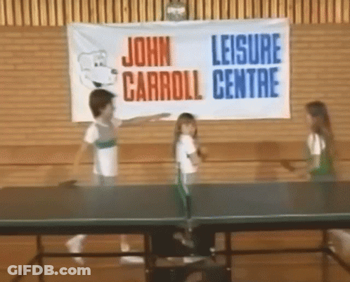 Girls Playing Ping Pong GIF
