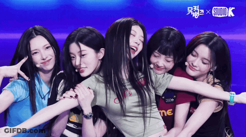 Girls Posing For Photo With Studio K GIF