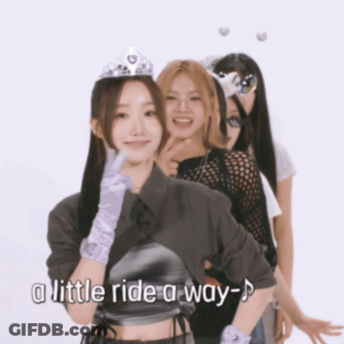 Girls Posing With Tiara GIF