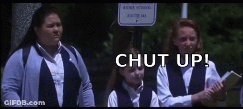 Girls Standing At Ridge School Sign GIF