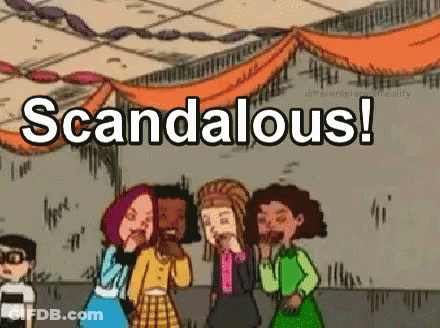 Girls Standing Together Saying Scandalous GIF