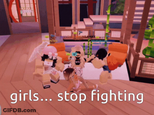 Girls Stop Fighting Video Game Screenshot GIF