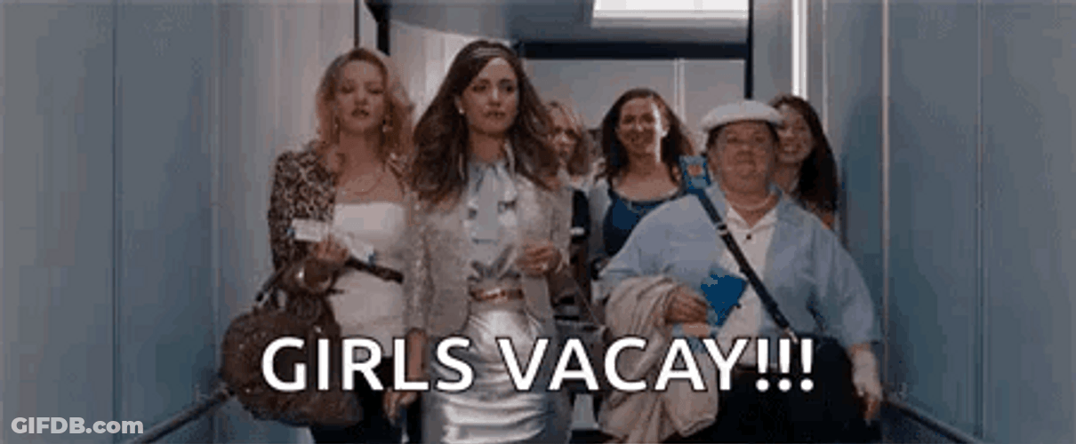 Girls Trip Girlfriends Boarding Plane Bridesmaid GIF