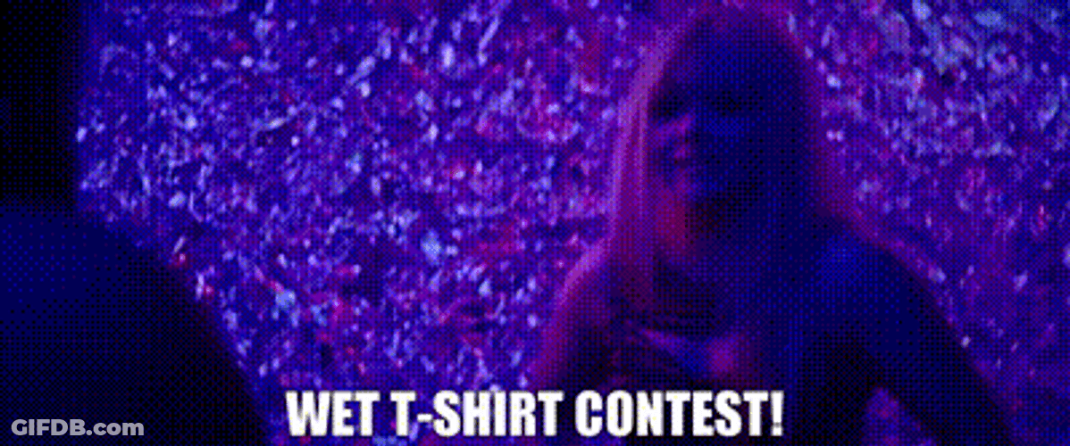 Girls Wet Tshirt Contest At The Event GIF
