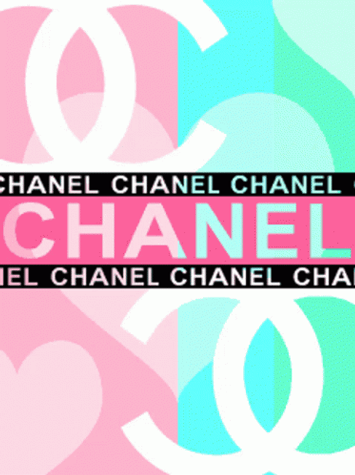 Girly Chanel Logo Heart GIF