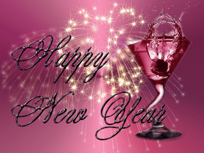 Girly Happy New Year Celebration GIF