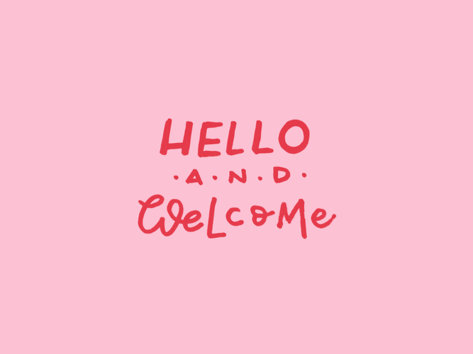 Girly Hello And Welcome GIF