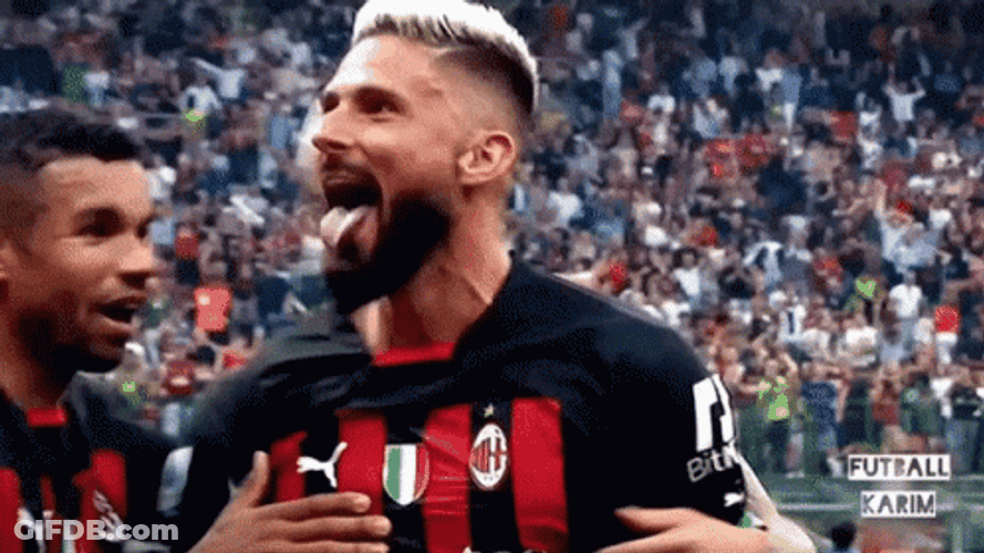 Giroud Being Very Happy With The Team GIF