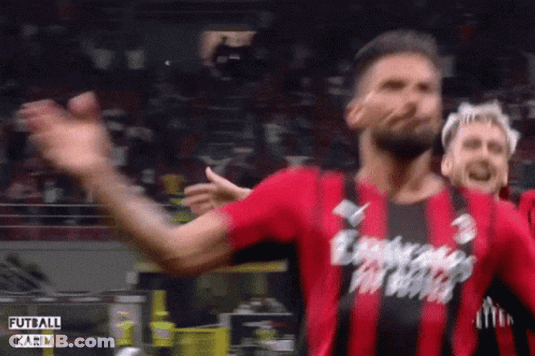 Giroud Cheering For Team GIF