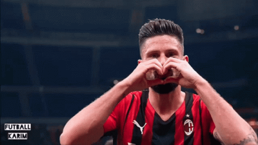 Giroud Giving His Heart GIF