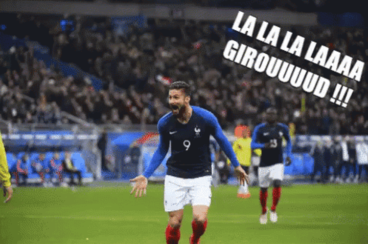 Giroud Playing Cheerfully GIF