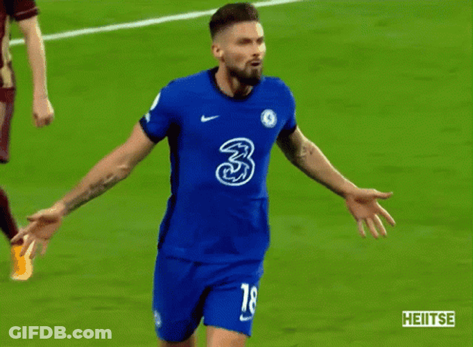 Giroud Showing His Might GIF