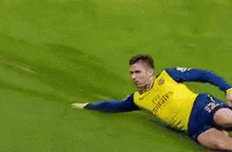 Giroud Sliding On The Field GIF