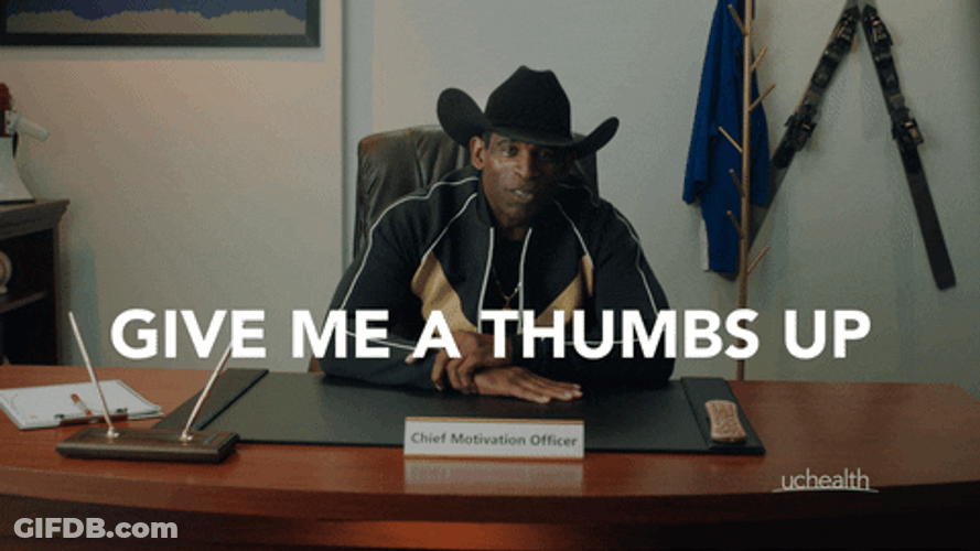 Give Me A Thumbs Up Coach Prime GIF