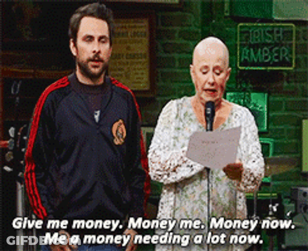 Give Me Money Irish Amber Memorization GIF