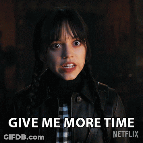 Give Me More Time Wednesday Addams GIF