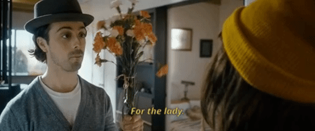 Giving Flowers For Girlfriend GIF
