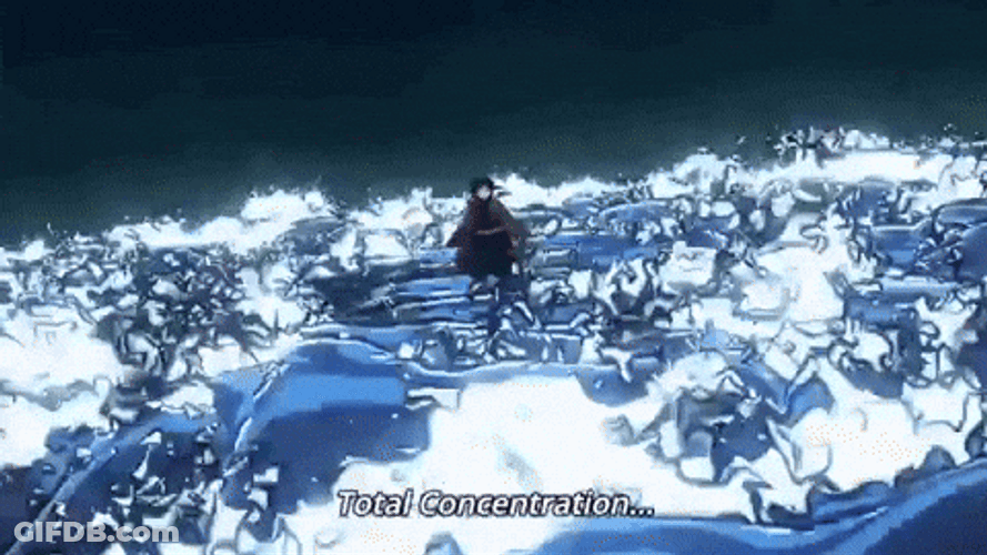 Giyu Demon Slayer Fighting Water Breathing Dead Calm GIF