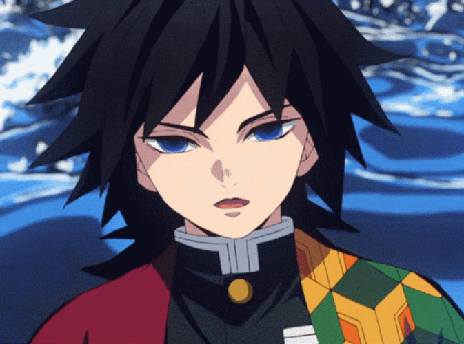 Giyu In The Middle Of Ocean GIF