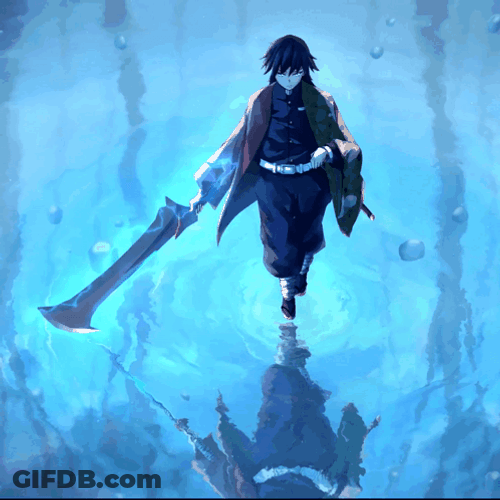 Giyuu Tomioka Blue Sword GIF
