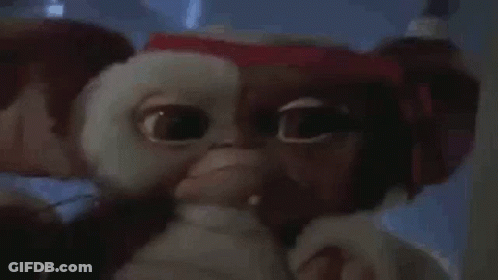 Gizmo From Gremlins Close Up Making A Face GIF