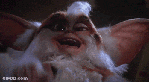 Gizmo Gremlins Close Up Mouth Open GIF