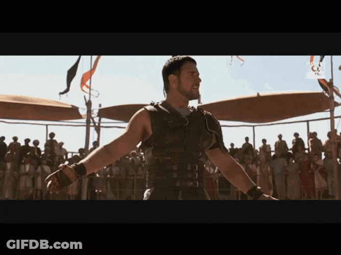 Gladiator Angry Maximus Addressing Crowd GIF