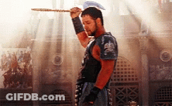 Gladiator Holding Large Axe GIF
